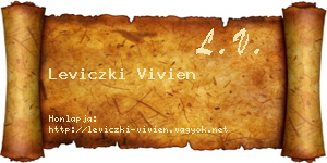 Leviczki Vivien névjegykártya